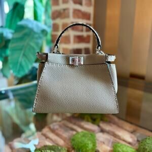 FENDI Peekaboo Selleria Python Mini